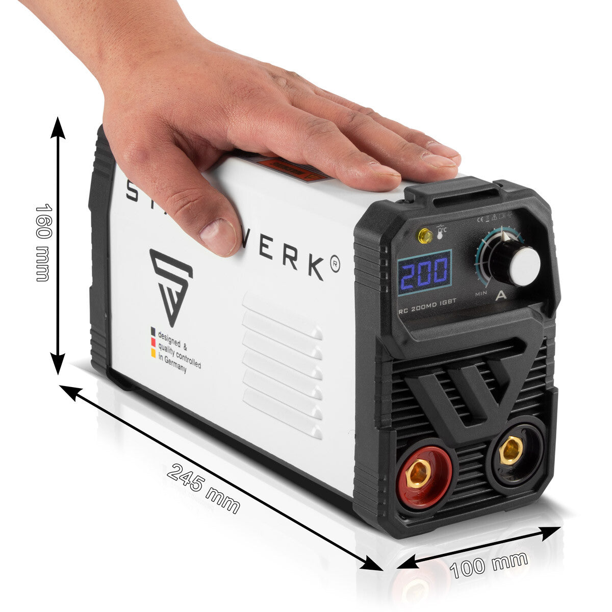 Schweißgerät STAHLWERK ARC 200 MD IGBT MMA E Hand Inverter Single-Board 200 A