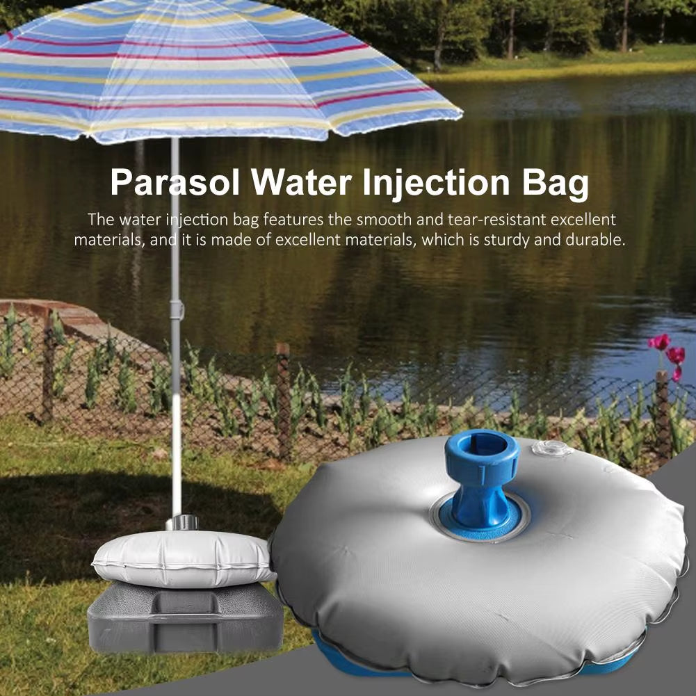 Outdoor Awnings Water Injection Bag Base Filled Holder Parasol Cross Tripod Windproof Flagpole Seat Counterweight Base Tools