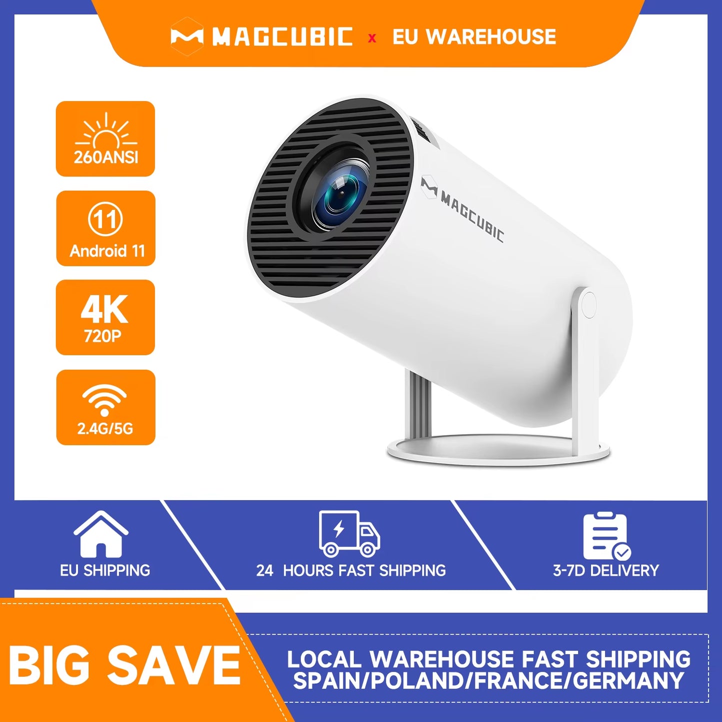 Projector 4K Android 11 HY300 Pro Wifi6 260ANSI Allwinner H713 BT5.0 1080P 1280*720P Cinema Outdoor Portable Projetors