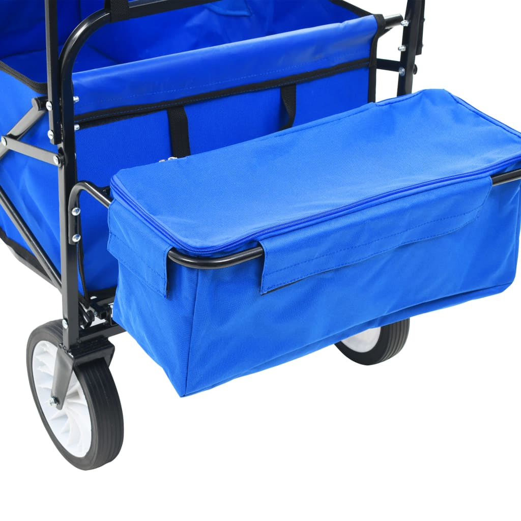 Handwagen Klappbar Mit Sonnendach Stahl Bollerwagen Viele Farben Vidaxl