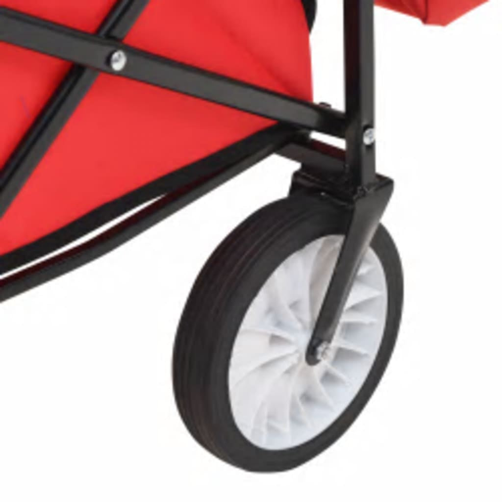 Handwagen Klappbar Mit Sonnendach Stahl Bollerwagen Viele Farben Vidaxl