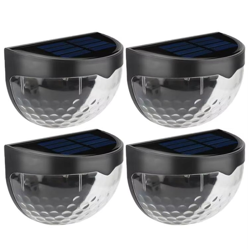 LED Solar Lights Outdoor Light Control Sensor Garden Decoration Solar Fence Wall Lamp Semicircle Energy Waterproof Street Lamps