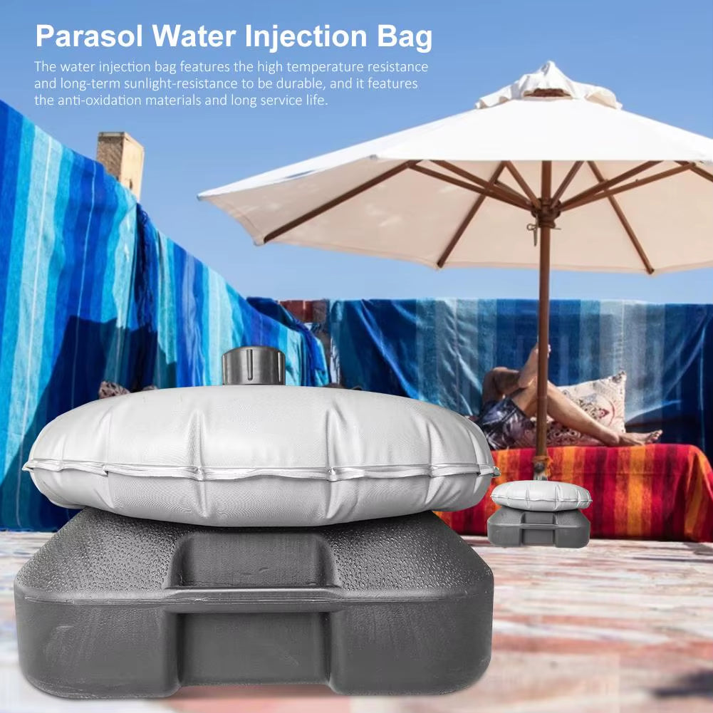 Outdoor Awnings Water Injection Bag Base Filled Holder Parasol Cross Tripod Windproof Flagpole Seat Counterweight Base Tools