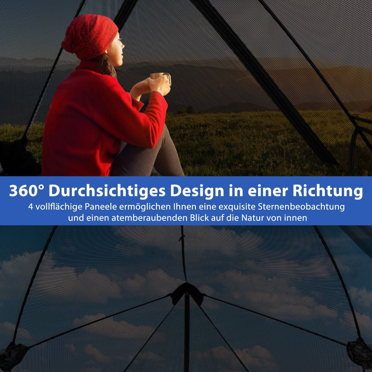 Pop up Zelt Für 2-3 Personen 360° Einseitig Durchsichtiges Familienzelt 225 X 145 X 161 Cm Grau