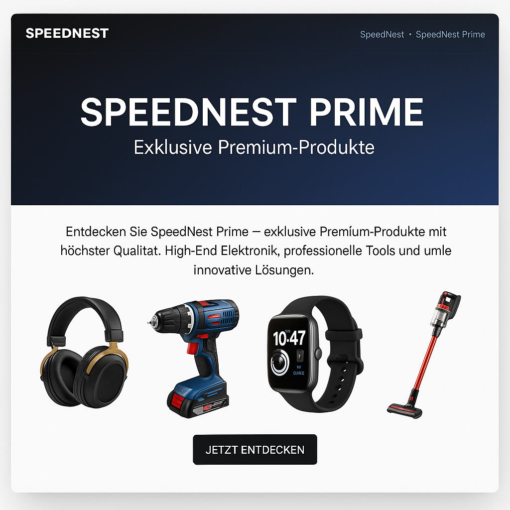 SpeedNest Prime | Exklusive Premium-Produkte
