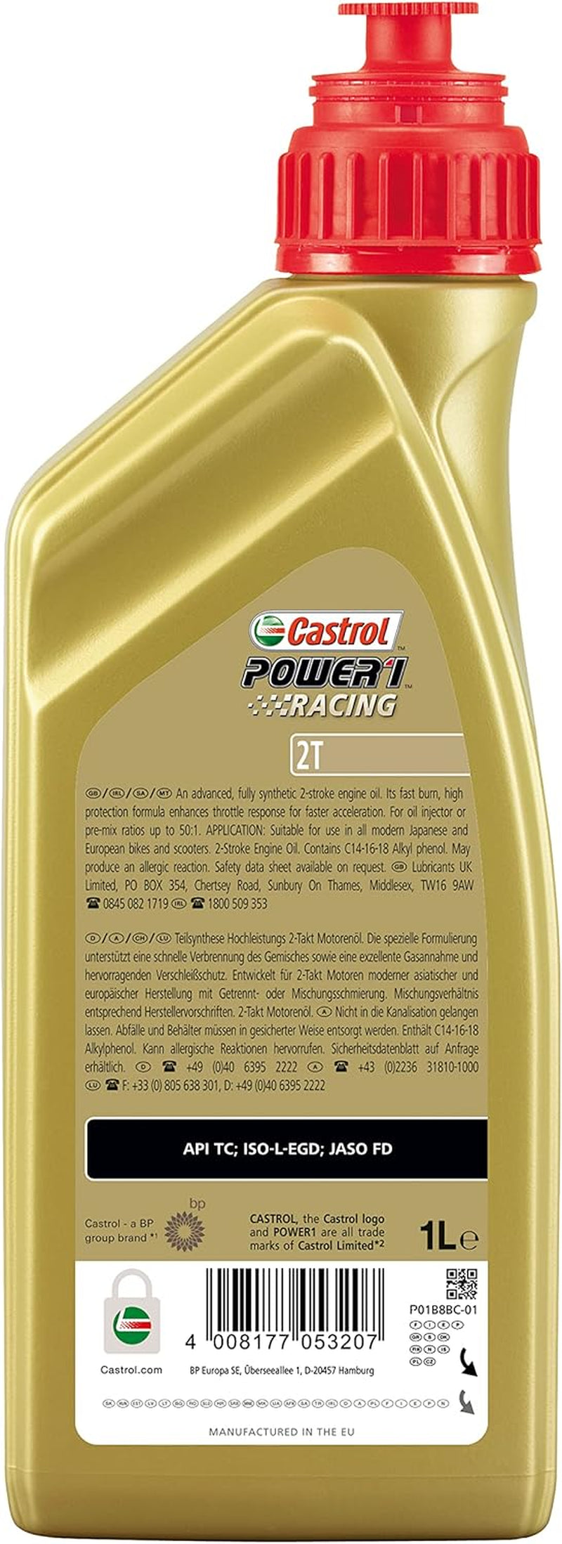 Castrol POWER1 RACING 2T Two-Stroke Engine Oil, 1 Liter