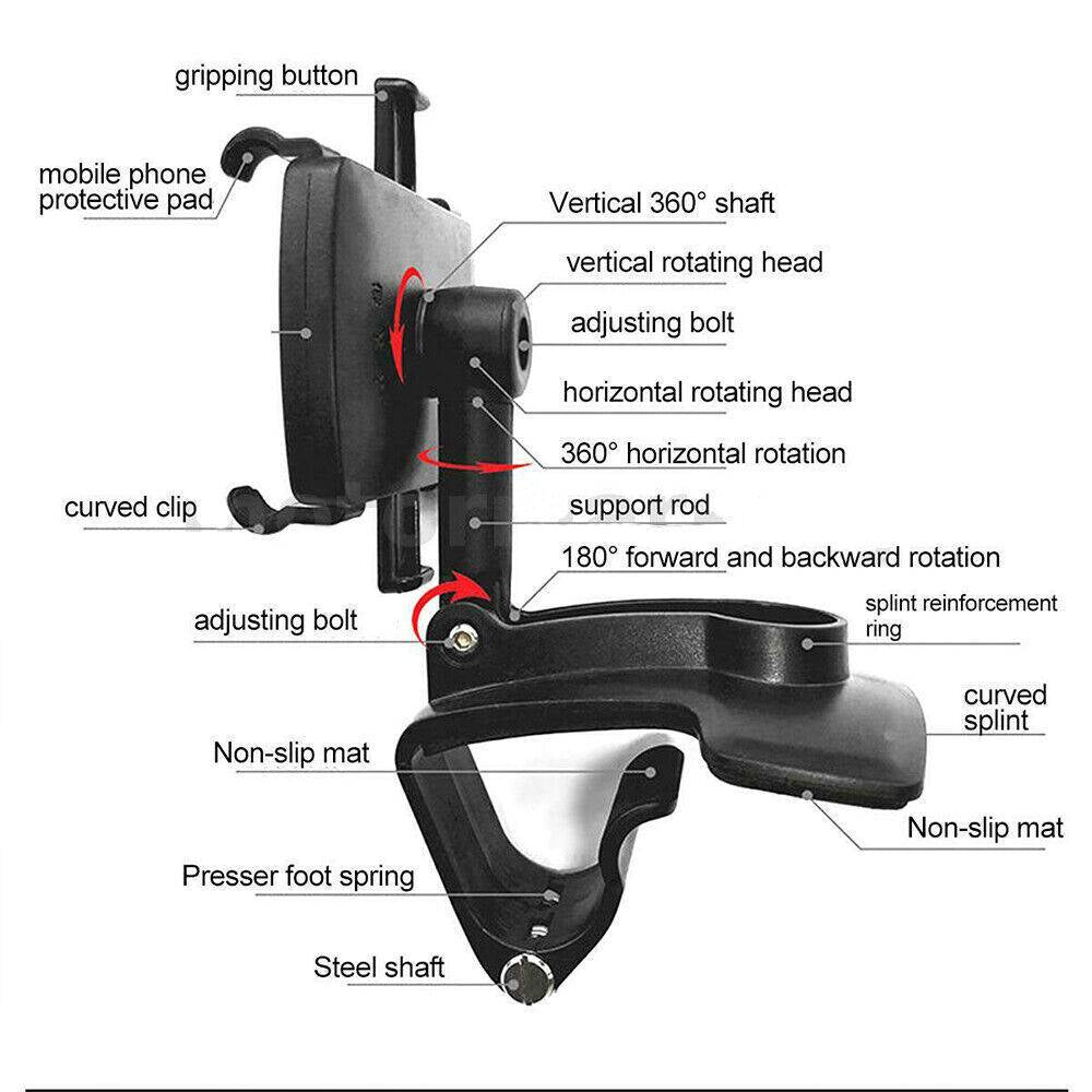 Mobile Phone Holder Car Dashboard Universal Car Cell Phone Smartphone Holder 360