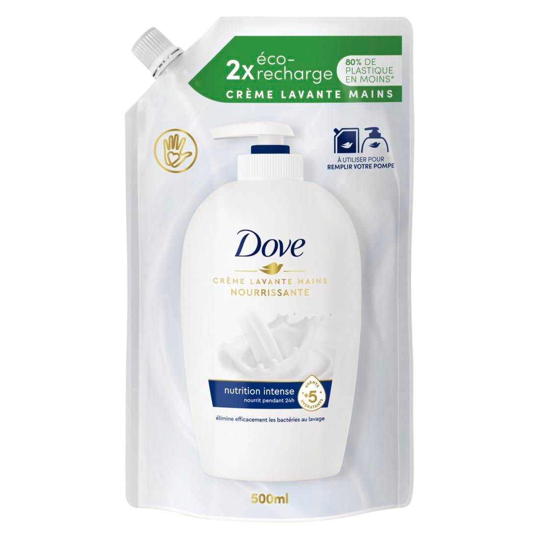 DOVE Flüssigseife, Handpflege, Nachfüllpack, 500 Ml