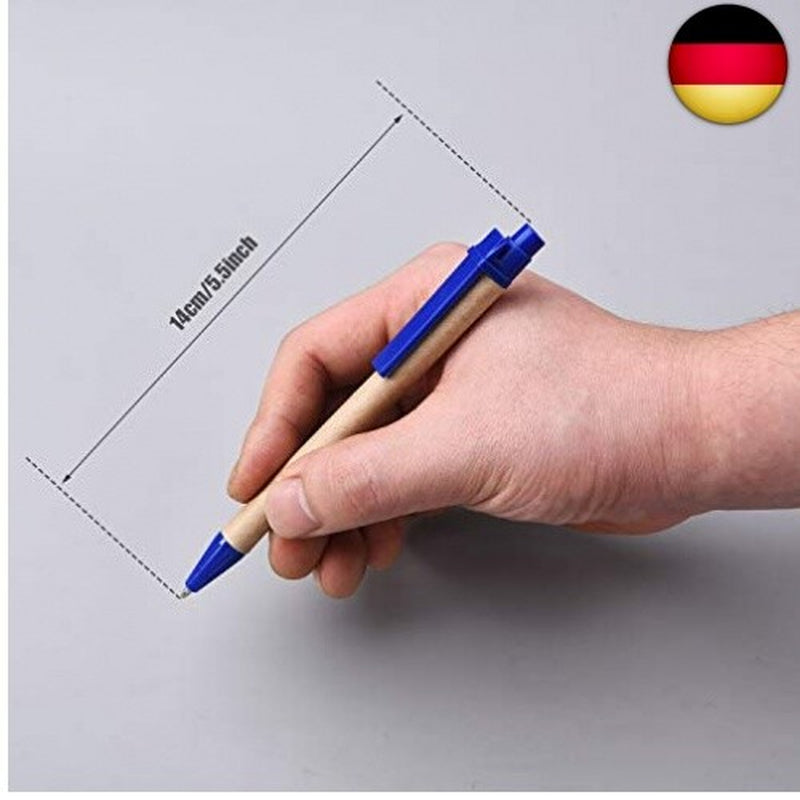 100 Stück Kugelschreiber Großpackung Kraftpapier Kugelschreiber Schwarze T