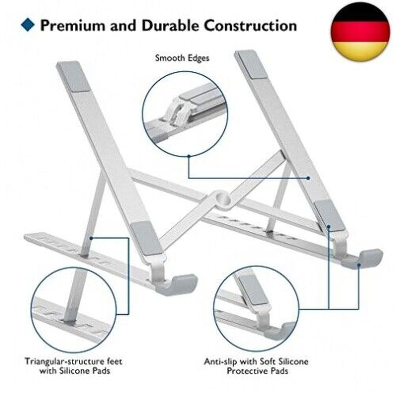 BONTEC Laptop Ständer, Aluminium Multi-Winkel Einstellbar Laptop Stand, 7-Stufe