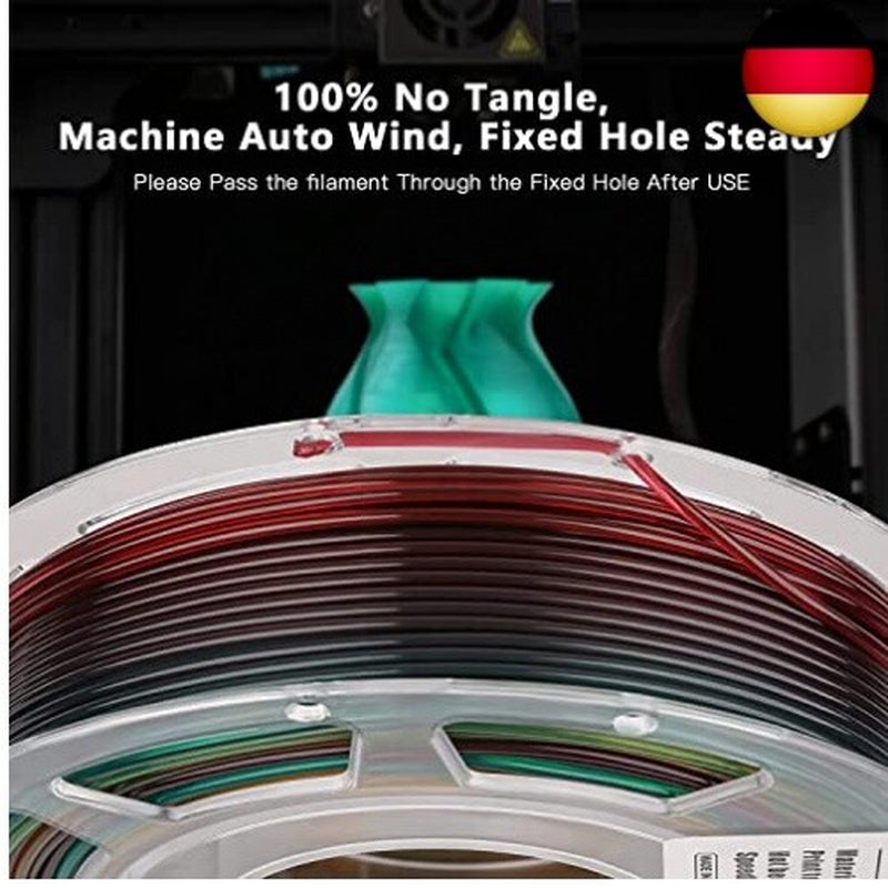 AMOLEN 3D Drucker Filament Bundle, Transparentes PLA Filament 1.75Mm, Rainbow
