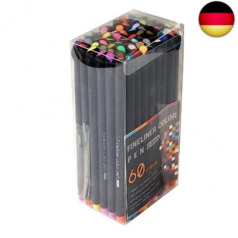 Funnasting Fineliner Stifte, 60 Farben Fineliner Set, 0.4Mm Bullet Journal
