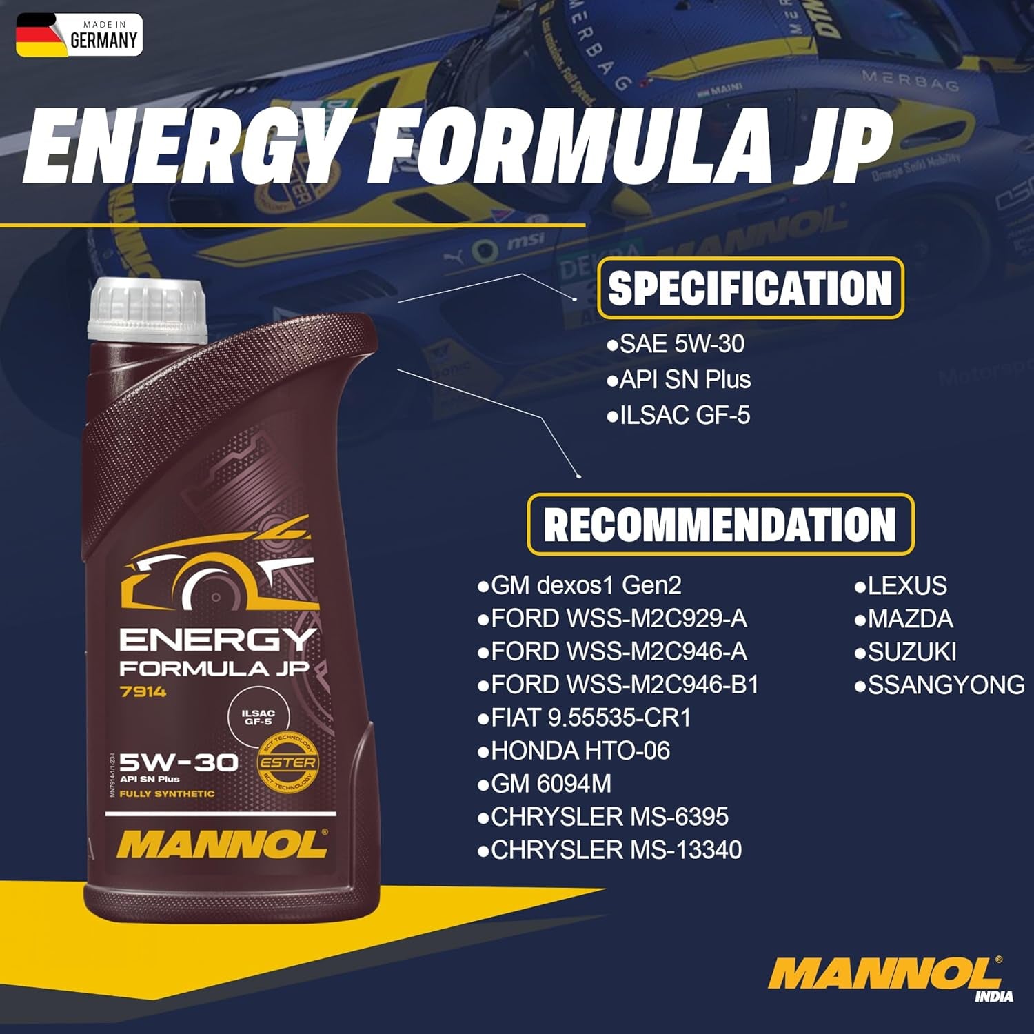 MANNOL Energy Formula JP 5W-30 4 L