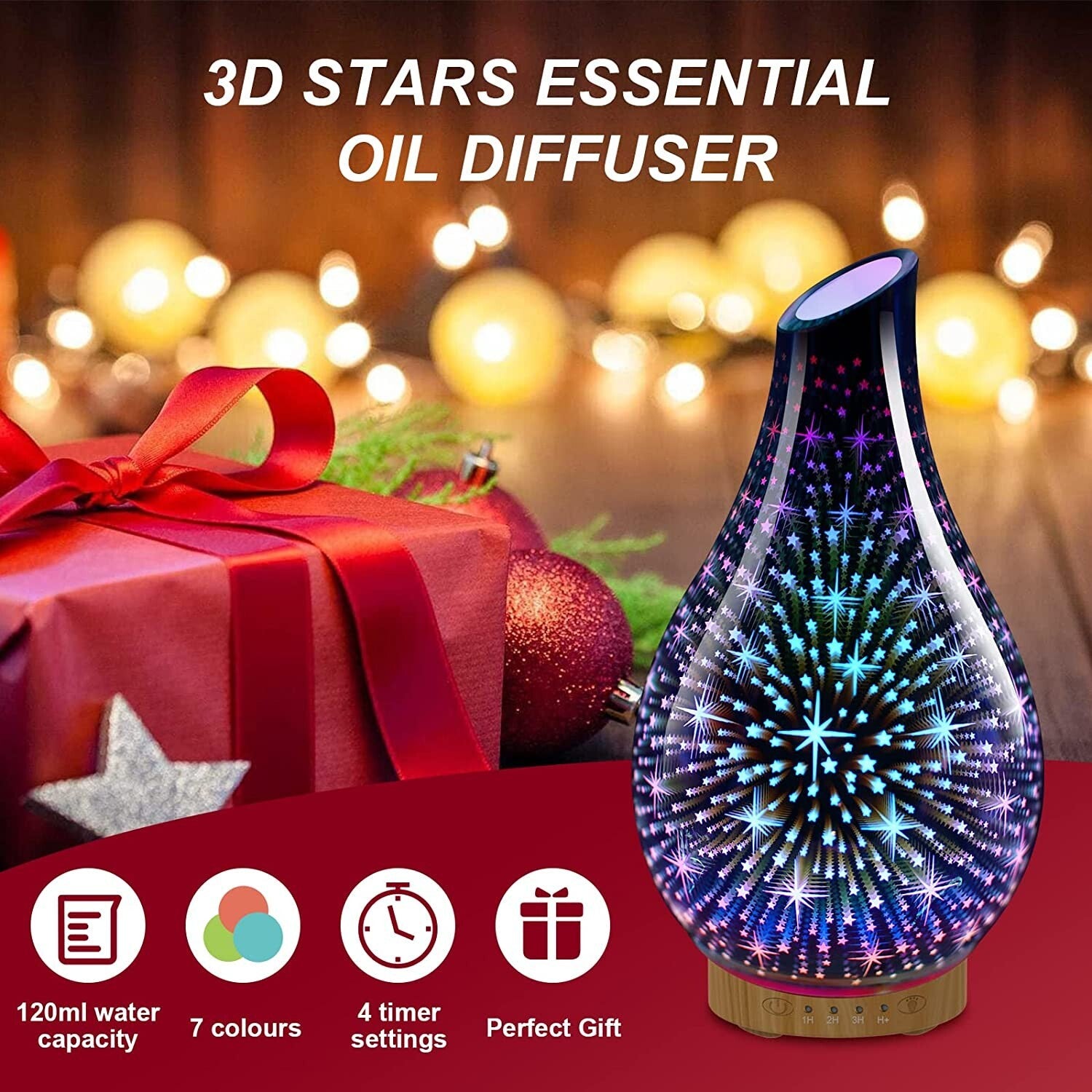 Ultraschall Luftbefeuchter Aroma Diffuser Diffusor Humidifier LED Licht 7 Farben