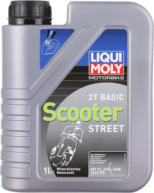 LIQUI MOLY 2T Basic Scooter Motorbike Oil | 1 L | Two-Stroke Oil | Item No.: 1619, Silver