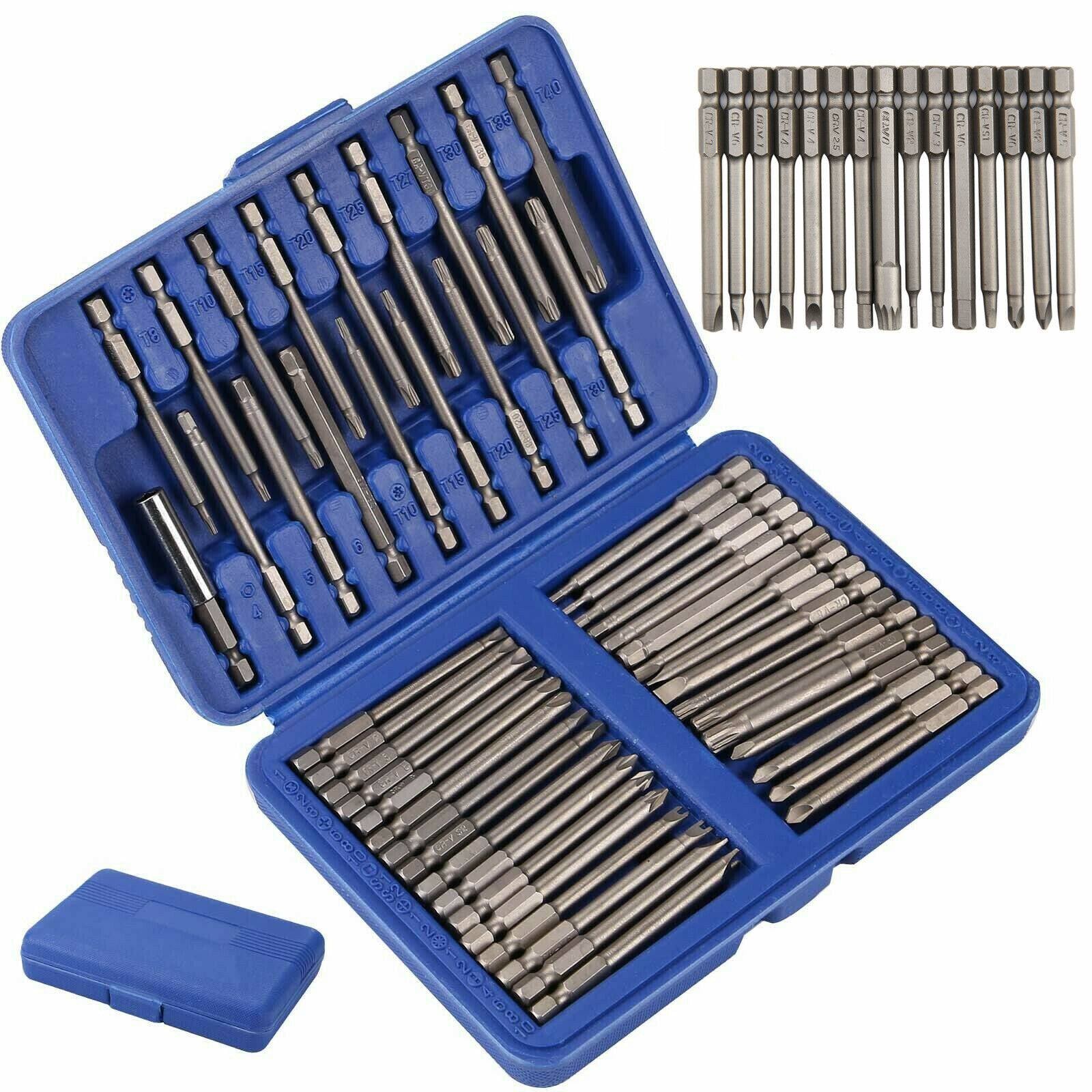 50Pcs Screwdriver Bit Set 75Mm Length Special Set Safety Screws
