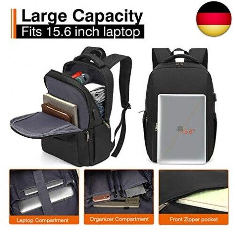 Besttravel Laptop Rucksack Herren Arbeit Für 15,6 Zoll Notebook,Wasse