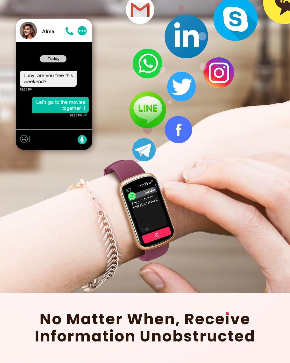 Smartwatch Damen Frauen Mit Telefonfunktio
