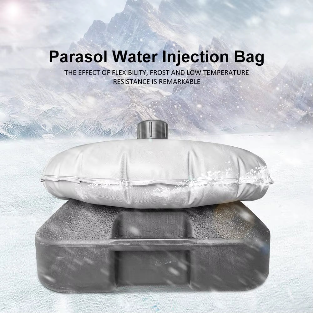 Outdoor Awnings Water Injection Bag Base Filled Holder Parasol Cross Tripod Windproof Flagpole Seat Counterweight Base Tools