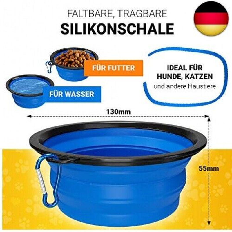 Huskl Faltbarer Silikon Hundenapf Unterwegs - Premium-Qualit