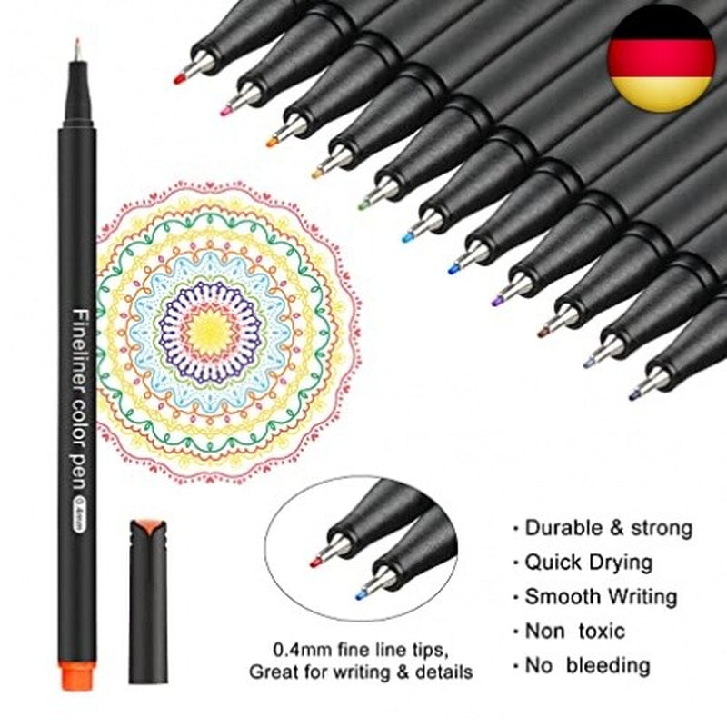 Funnasting Fineliner Stifte, 60 Farben Fineliner Set, 0.4Mm Bullet Journal