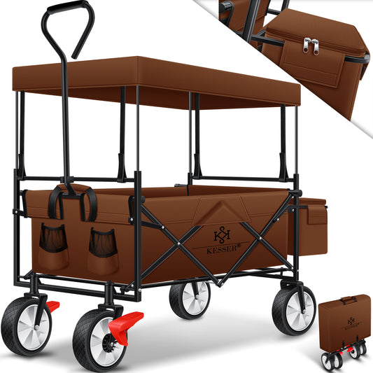 KESSER® Bollerwagen Faltbar Dach Handwagen Klappbar Transportkarre Gerätewagen