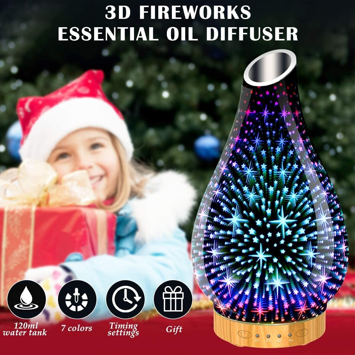 Ultraschall Luftbefeuchter Aroma Diffuser Diffusor Humidifier LED Licht 7 Farben