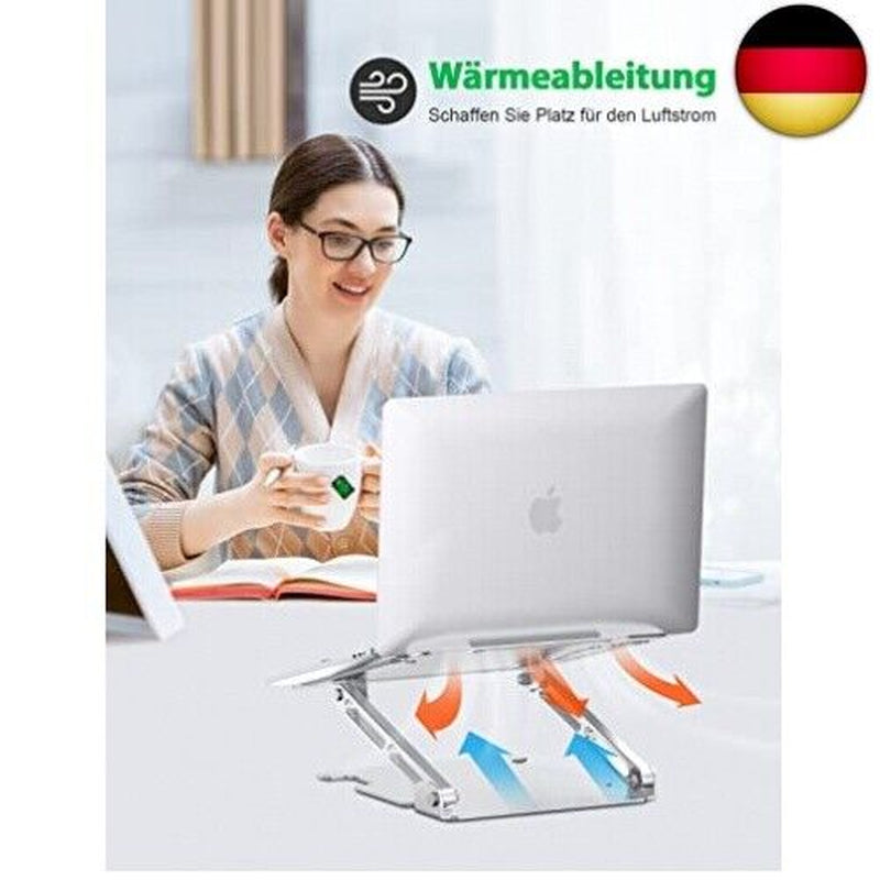 Glangeh Laptop Ständer Aluminium Robust, Belüfteter Ergonomisch Laptop Stand M