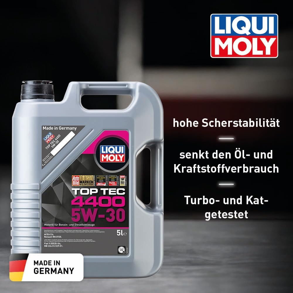 LIQUI MOLY Top Tec 4400 5W-30 | 5 L | Synthesetechnologie Motoröl | Art.-Nr.: 3751
