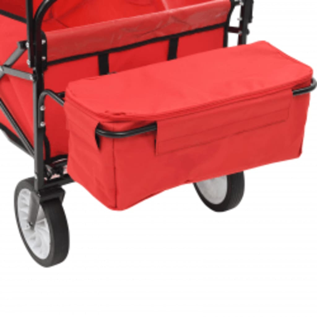 Handwagen Klappbar Mit Sonnendach Stahl Bollerwagen Viele Farben Vidaxl